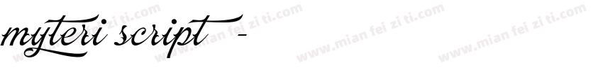 myteri script字体字体转换